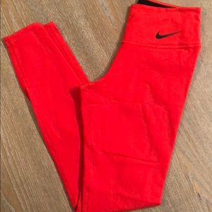 NIKE red leggings